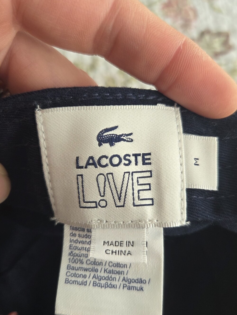 Lacoste Navy Cap with Red Script Logo - Picture 6 of 10